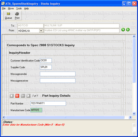 XML message entry and display screens fully integrated with the Multilink EDI SPEC2000 application. XML message entry and display screens fully integrated with the Multilink EDI SPEC2000 application.